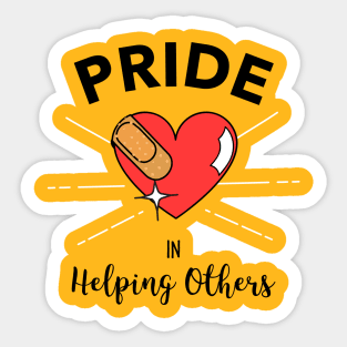 Pride in Helping Others Volunteering Sticker